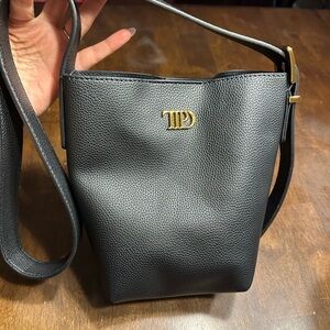 Taylor Swift TTPD Black Leather Shoulder Bag